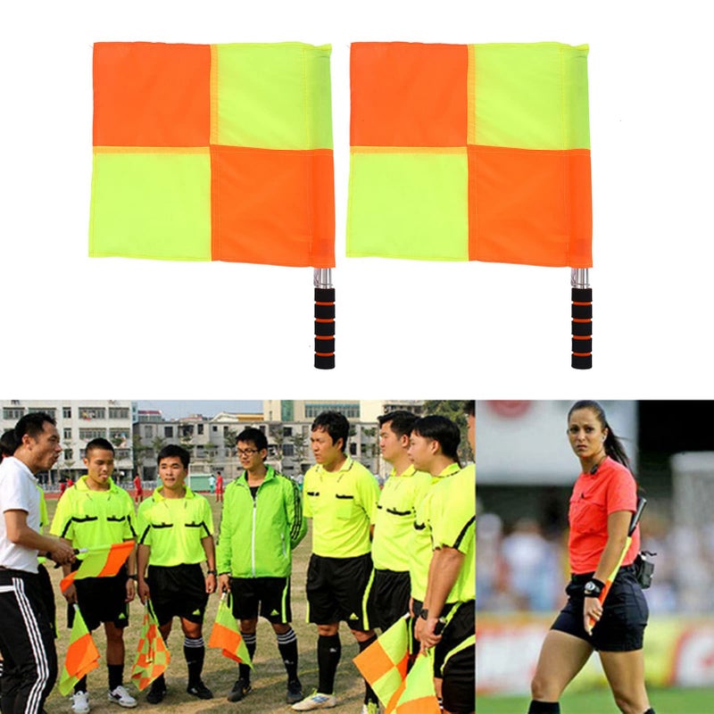 Eboxer 2 Pieces Referee Flag for Soccer Referee, Soccer Linesman Flag for Training Match, with Storage Bag & Steel Tube - Image 4